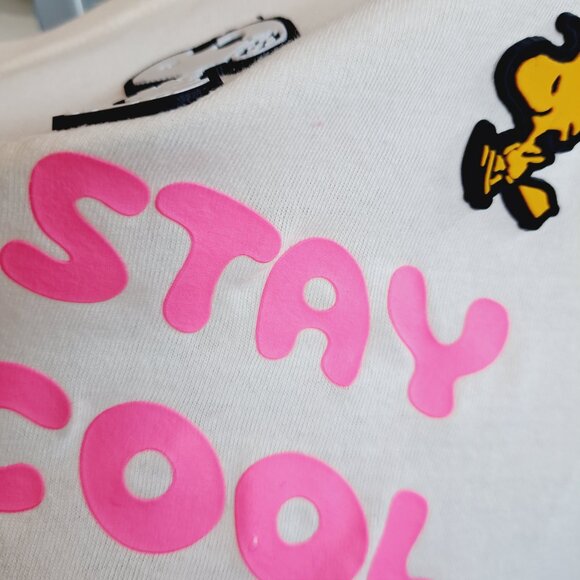 Charlie Brown, Snoopy & Peanuts T-Shirt With Silicone Patches Size: Small - Picture 6 of 8